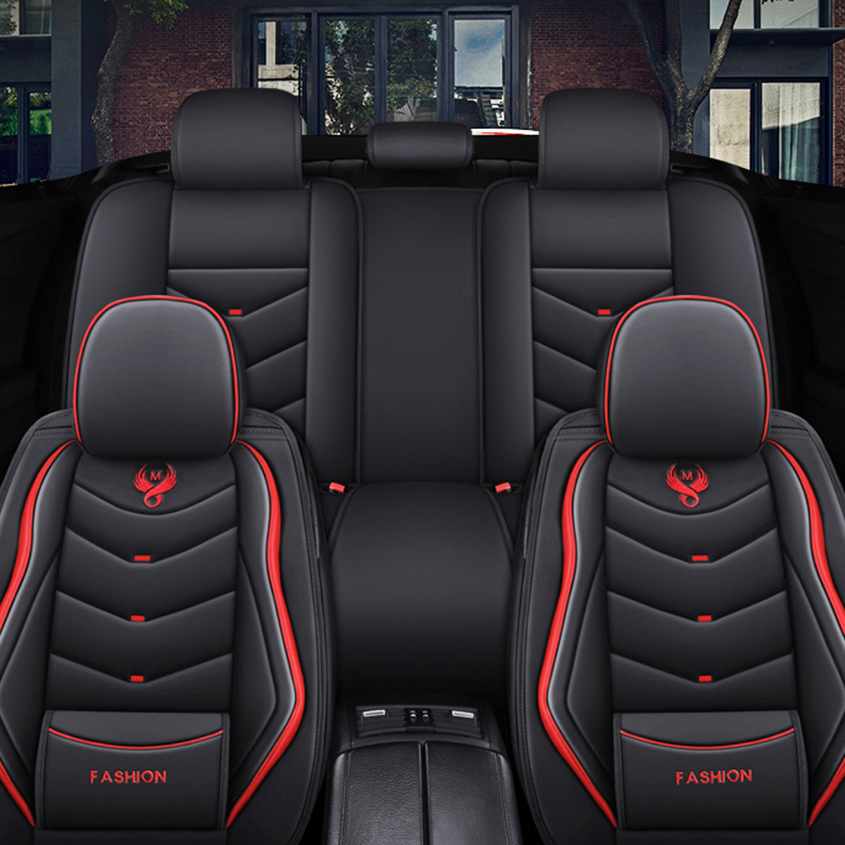 スポーツ感 汎用シートカバー クッション付き 6色 防水レザー 取付簡単 軽/普自動車 専用シートカバー - 防水5層構造 | iCarCompanion
