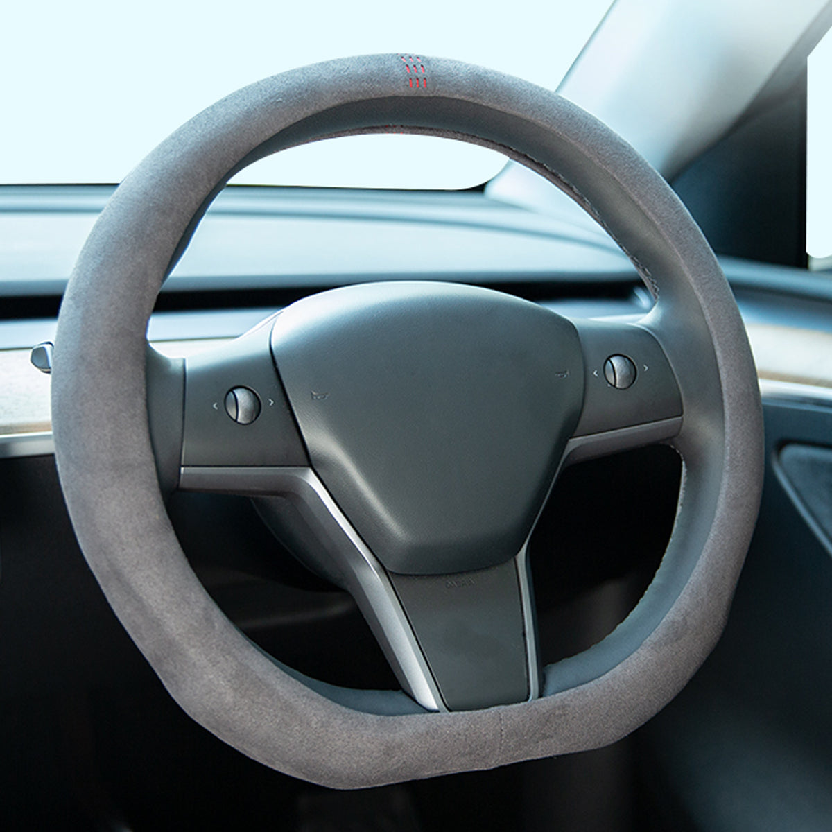 TESLAテスラ model3/Y/X/S アルカンターラスエード 高級ハンドルカバー D型  36CM 専用ハンドルカバー | iCarCompanion