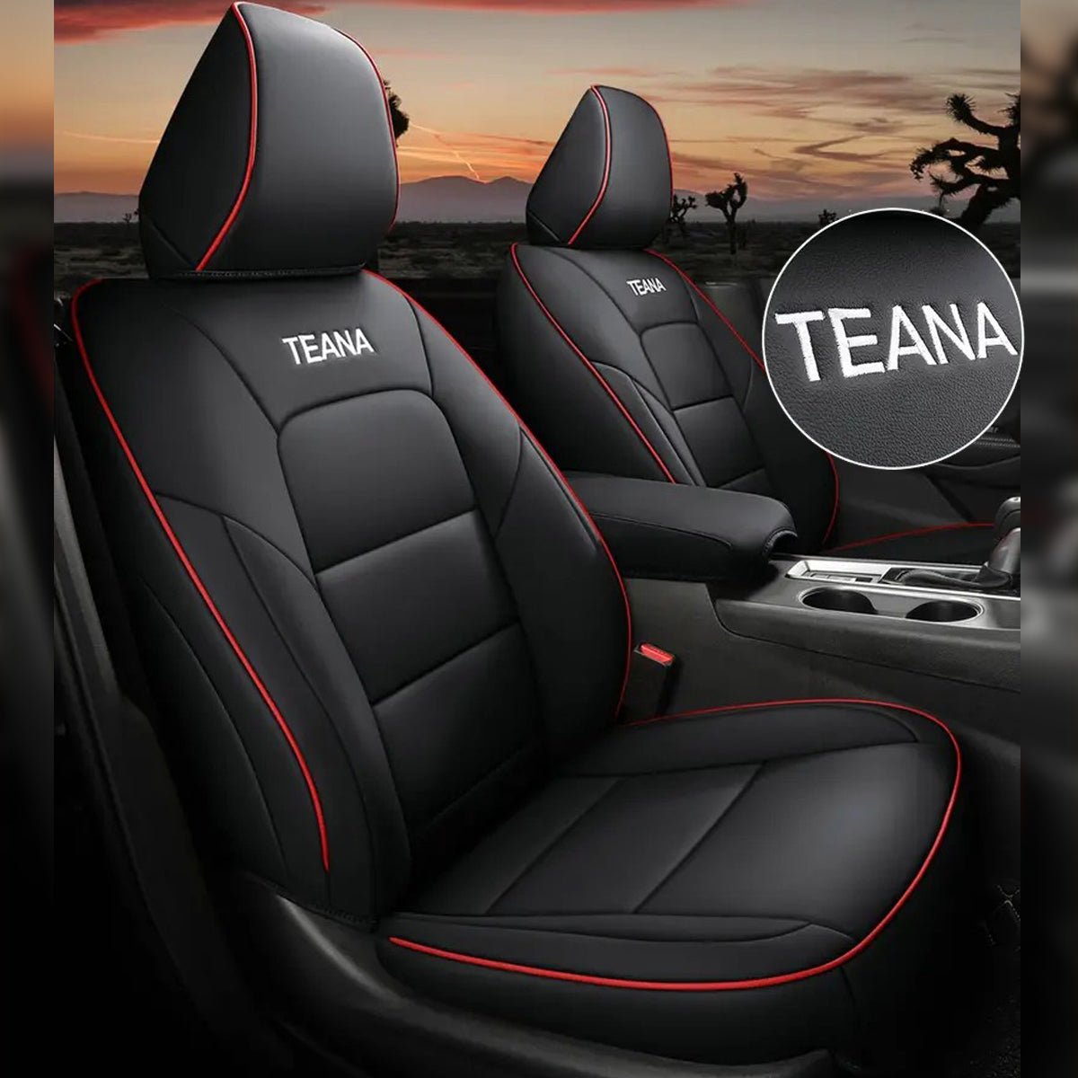 日産 ティアナ専用 耐久性抜群 高級シートカバー 通気防水 4色 カスタムロゴ 全席セット 専用シートカバー - 防水5層構造 | iCarCompanion