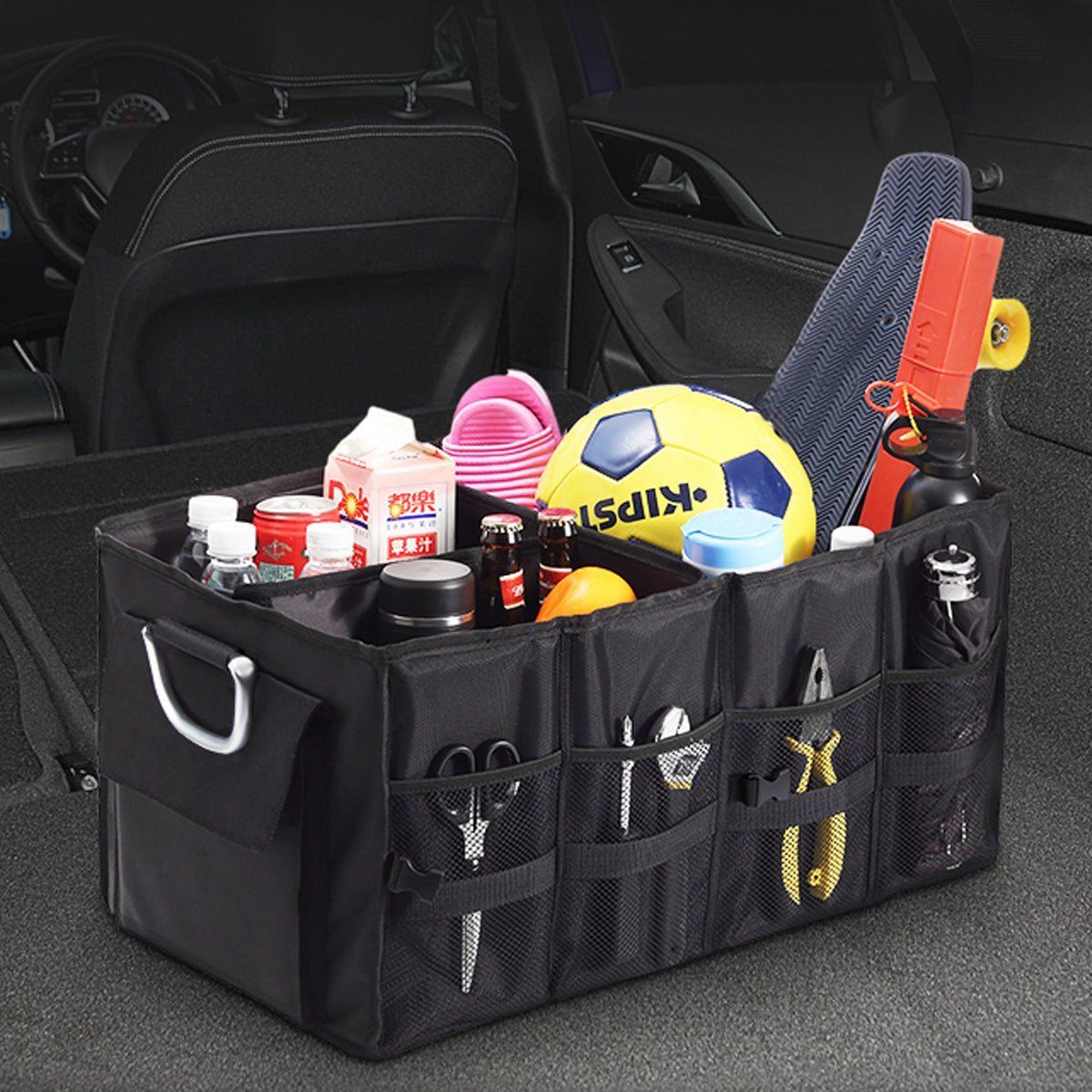 車用収納 トランクボックス 折畳 小物入れ 防水防塵 仕切りデザイン ピクニッククーラー箱 - iCarCompanion