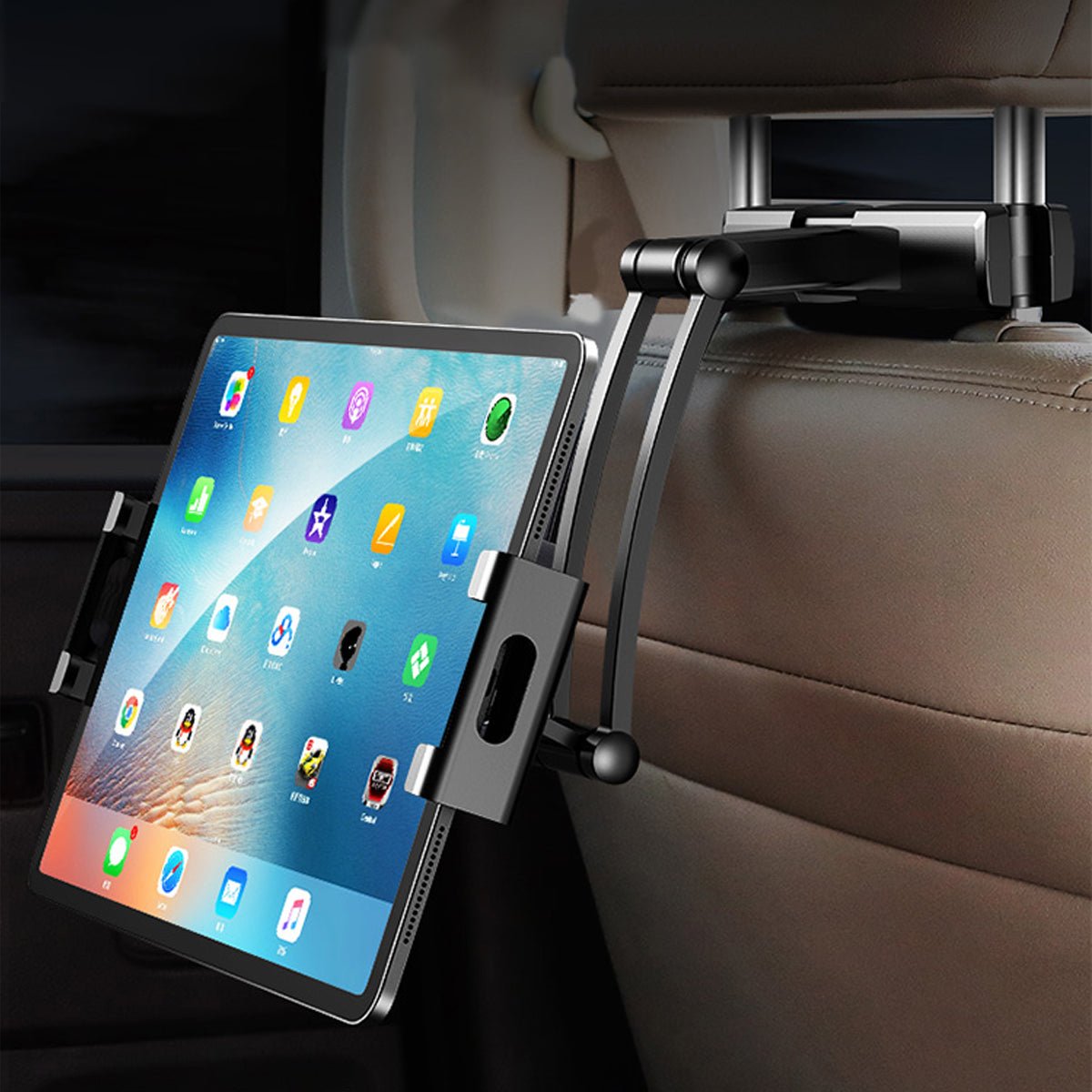 車載ホルダー 伸縮アームスタンド 角度調整 タブレットホルダー スマホ 折り畳み ipad - iCarCompanion
