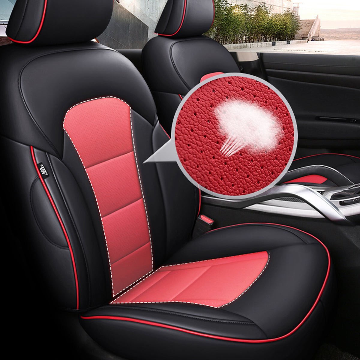 高級レザー シートカバー スポーツ感 6色 防水 オーダーメイド 耐久性 軽/普自動車 SUV 専用シートカバー - 防水5層構造 | iCarCompanion