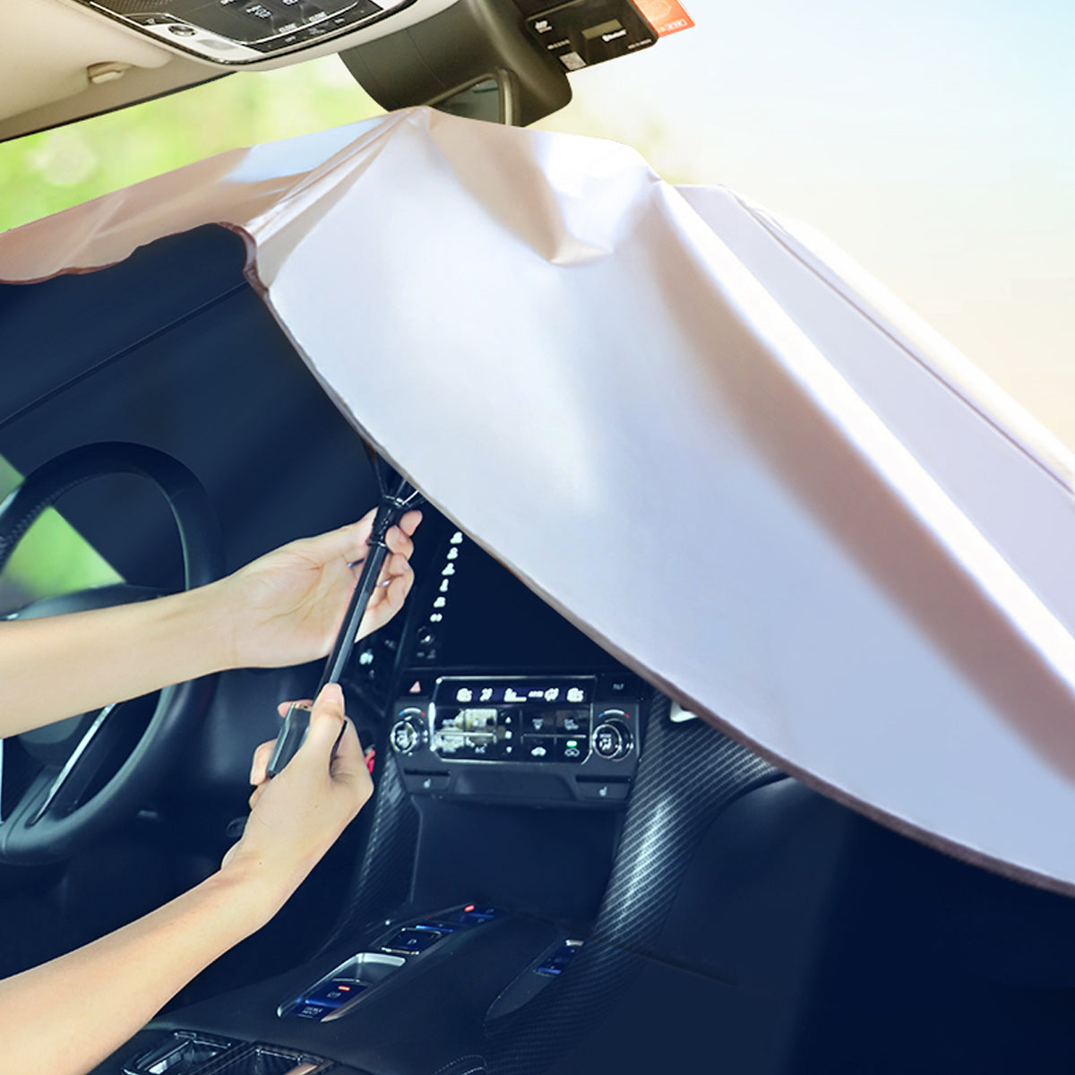 BMW専用 車用サンシェード 傘式 折り畳み式 遮光フロントシェード  日焼け対策  断熱遮光 専用サンシェード | iCarCompanion