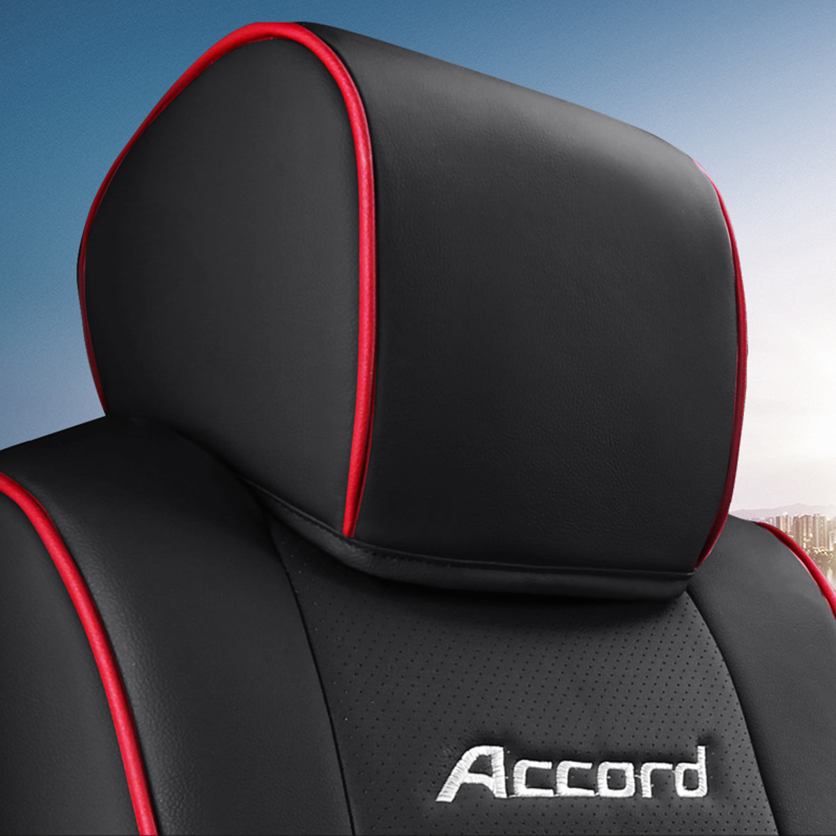 Hondaホンダ アコード専用 高級レザー シートカバー ロゴ入り 通気防水 耐久性 4色 全席セット 専用シートカバー - 防水5層構造 | iCarCompanion