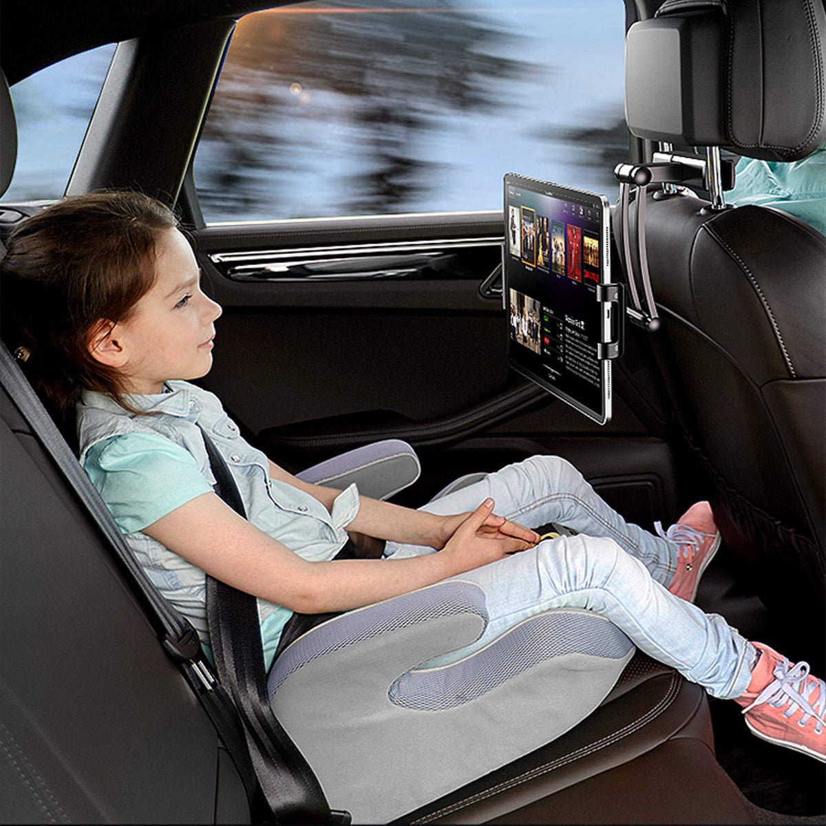 車載ホルダー 伸縮アームスタンド 角度調整 タブレットホルダー スマホ 折り畳み ipad - iCarCompanion