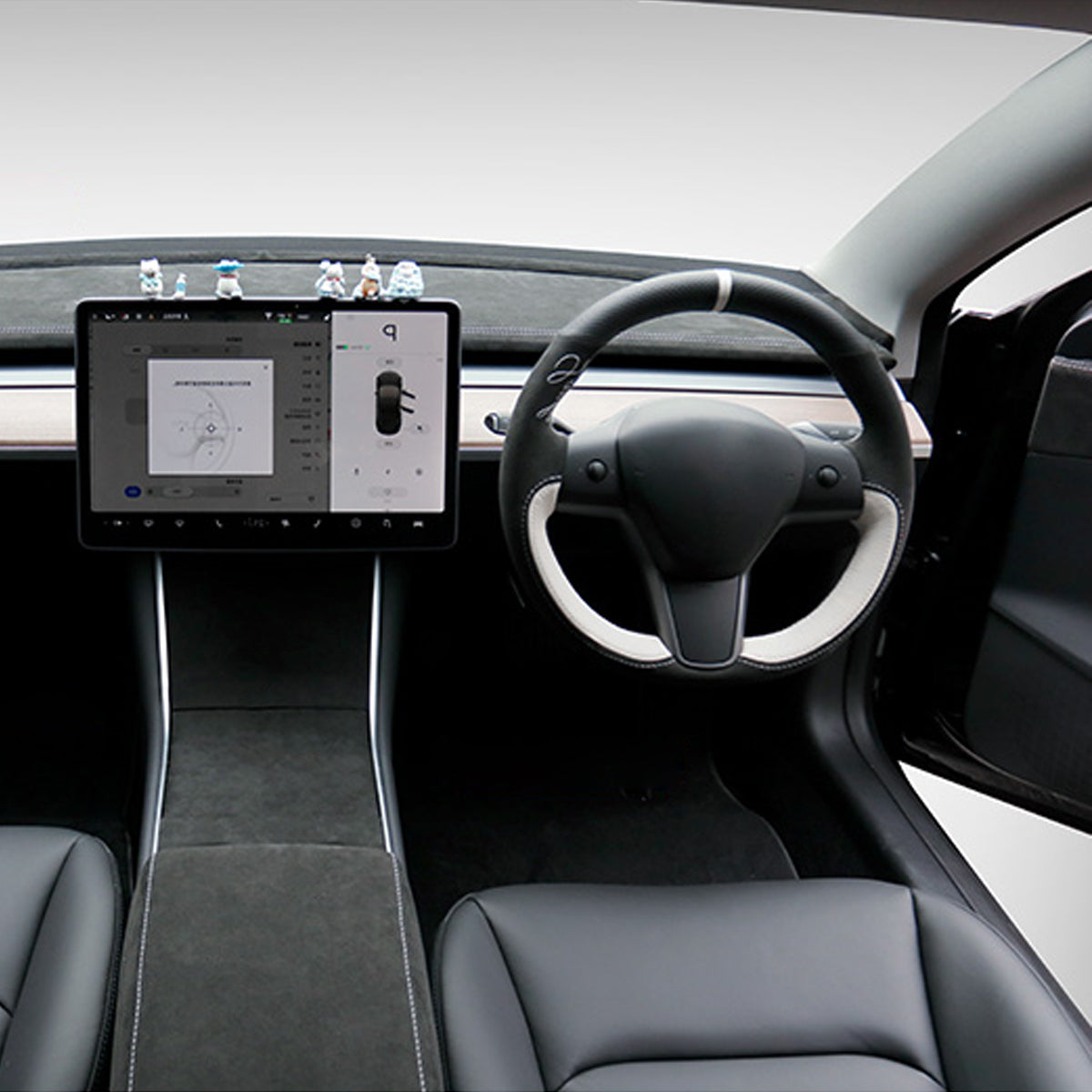 TESLAテスラModel3/Y/X/S アルカンターラ 高級ハンドルカバー  編み込み式 オーダーメイド 専用ハンドルカバー | iCarCompanion