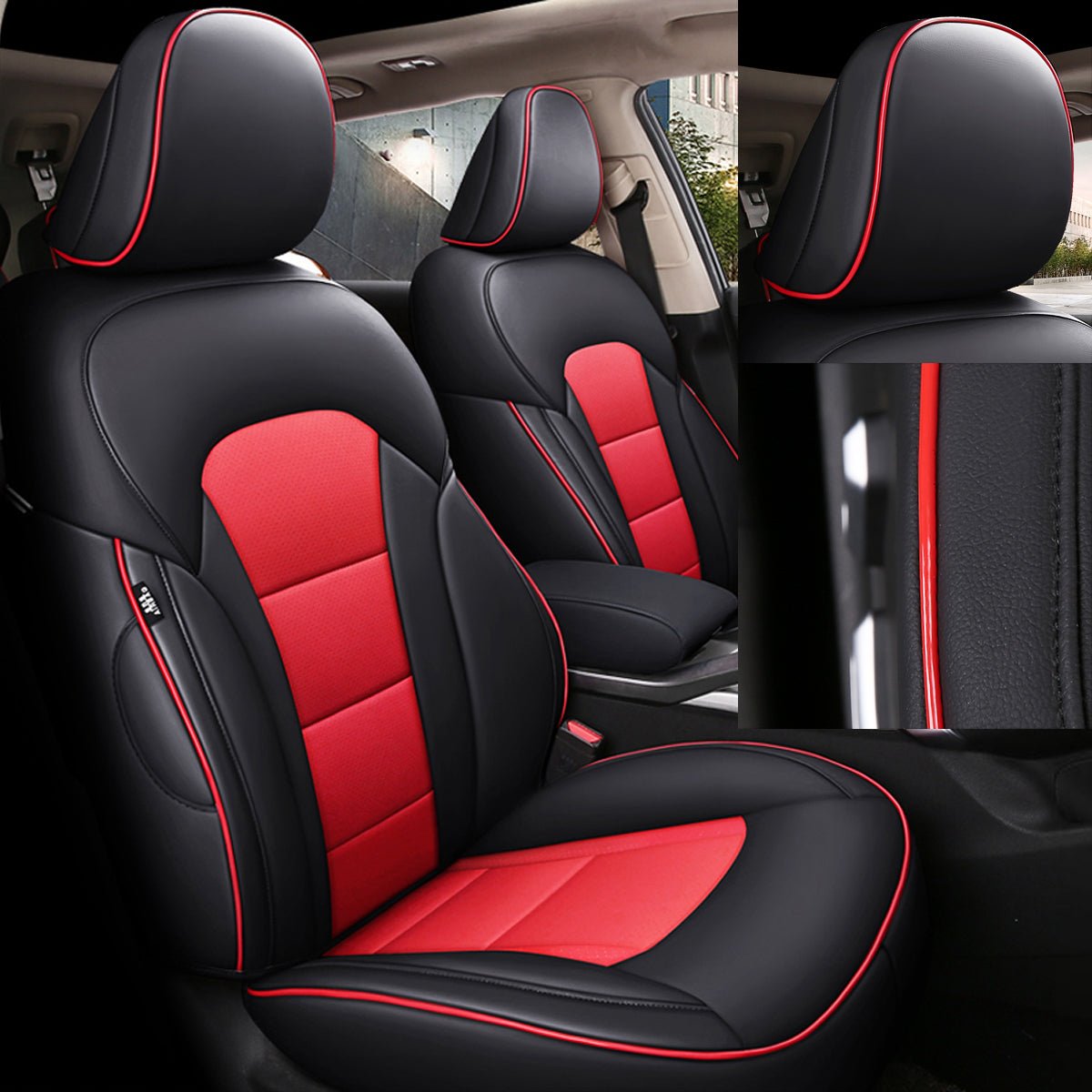 高級レザー シートカバー スポーツ感 6色 防水 オーダーメイド 耐久性 軽/普自動車 SUV 専用シートカバー - 防水5層構造 | iCarCompanion