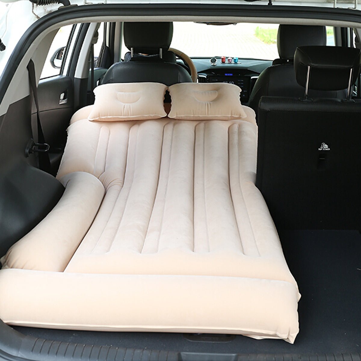 高級車中泊ベッド 枕付き 電動ポンプ付属  キャンプ用品  エアーベッド  普通車 SUV | iCarCompanion