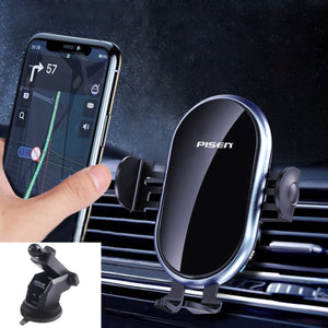 ワイヤレス充電 スマホホルダー 自動開閉 エアコン吹き出し口式 全機種 車の商品画像 1