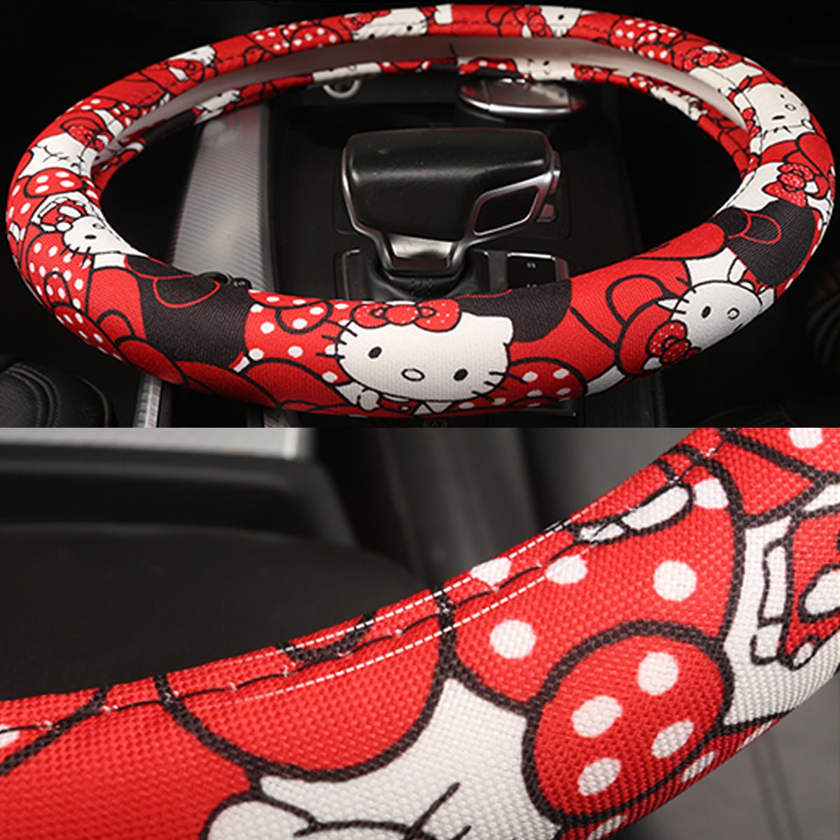 車用ハンドルカバー 10色 かわいい 花柄 滑り止め オールシーズン 軽/普自動車 38CM 専用ハンドルカバー | iCarCompanion