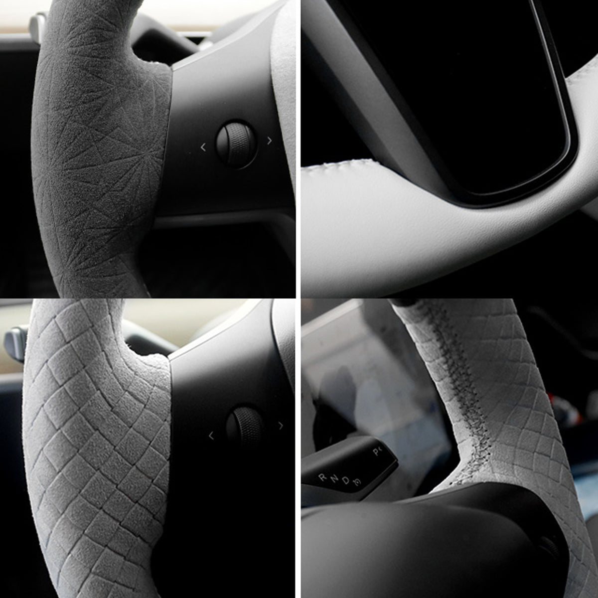 TESLAテスラModel3/Y/X/S アルカンターラ 高級ハンドルカバー  編み込み式 オーダーメイド 専用ハンドルカバー | iCarCompanion