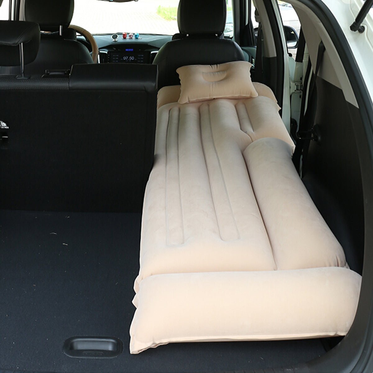 高級車中泊ベッド 枕付き 電動ポンプ付属  キャンプ用品  エアーベッド  普通車 SUV | iCarCompanion