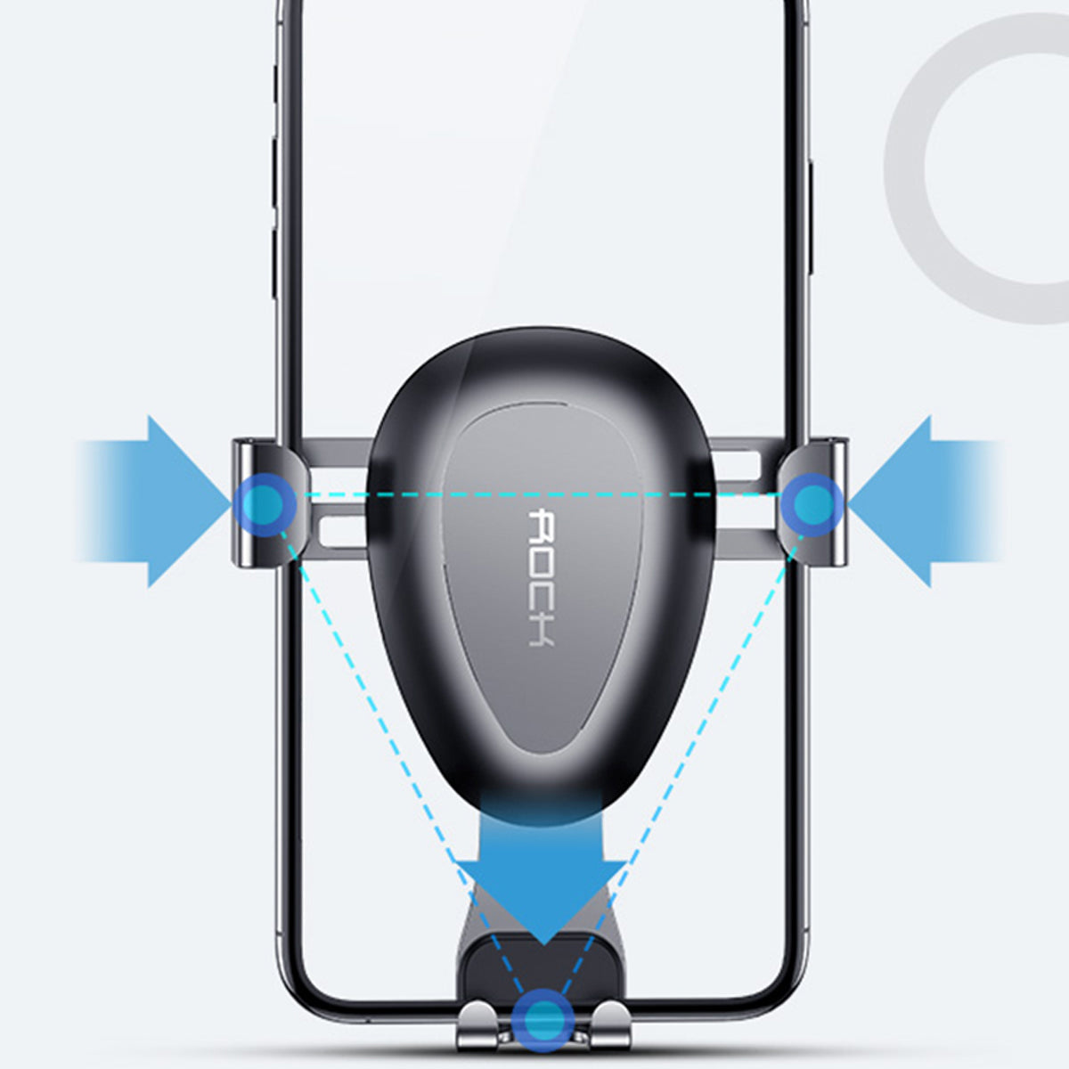 スマホホルダー 重力式自動開閉 エアコン吹き出し口用 全機種 360°回転 片手操作