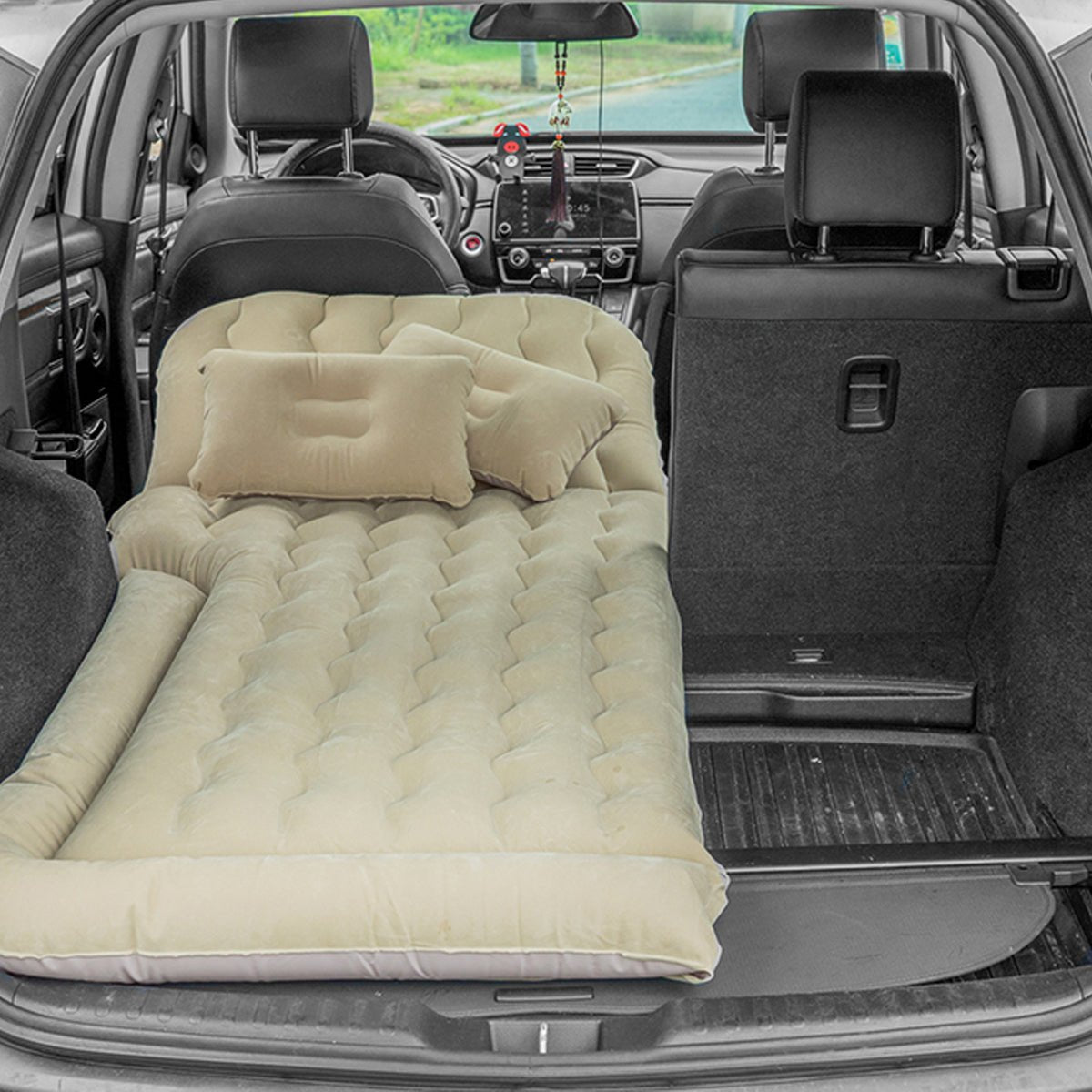 車中泊ベッド 電動ポンプ付属 カー用品 キャンプ用品 エアーベッド SUV車 普通車適用 - iCarCompanion