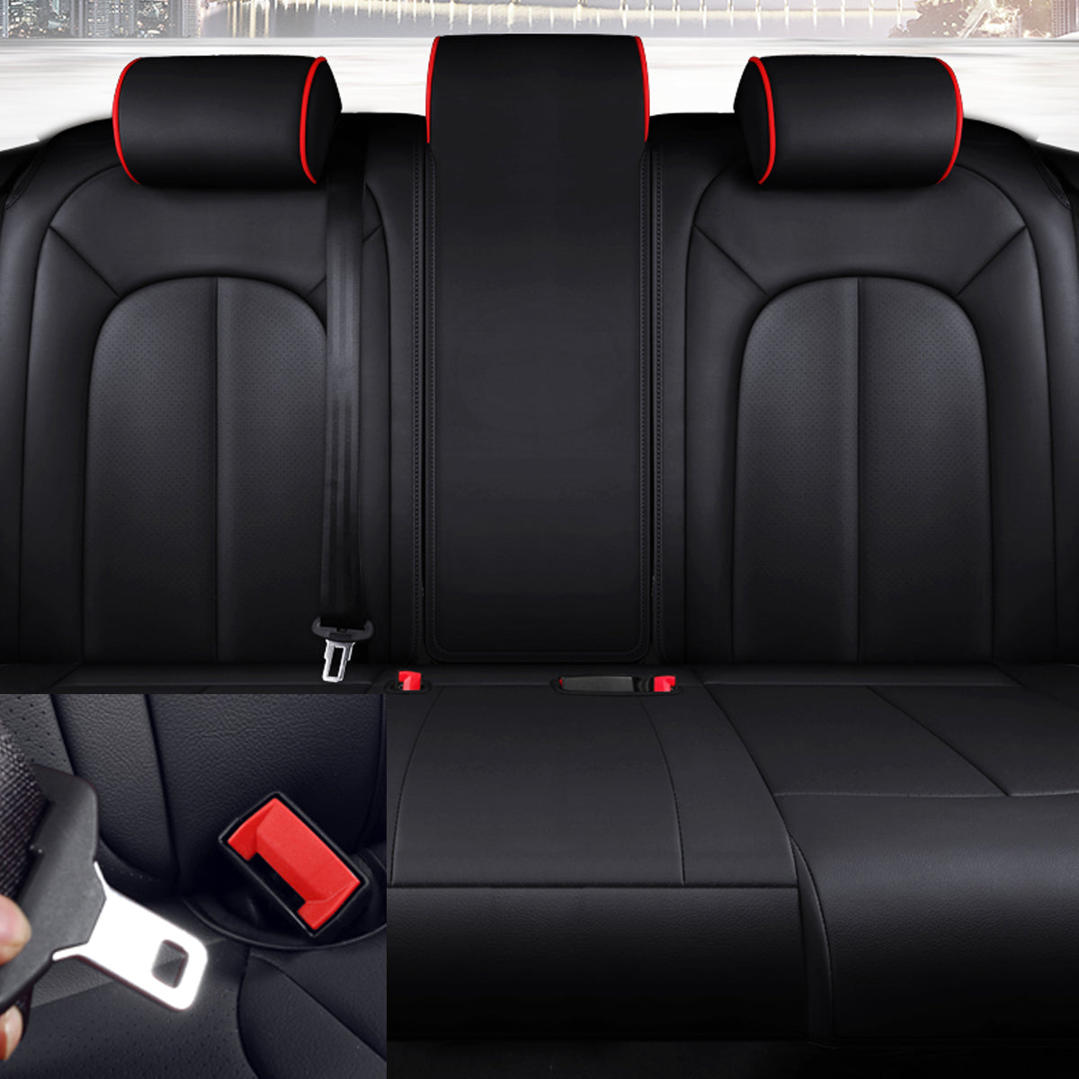 アウディ A3専用 高級シートカバー JUSTFIT保証 防水レザー カスタムロゴ 全席セット 専用シートカバー - 防水5層構造 | iCarCompanion