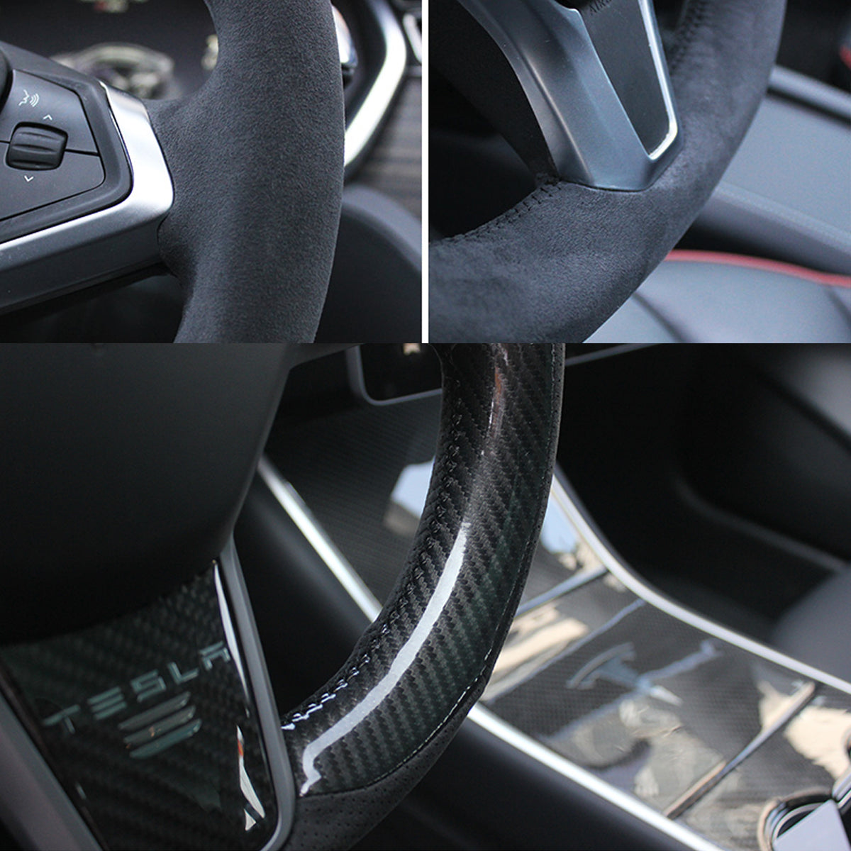 TESLAテスラModel3/Y/X/S アルカンターラ 高級ハンドルカバー  編み込み式 オーダーメイド 専用ハンドルカバー | iCarCompanion