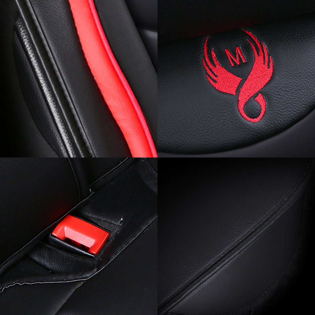 スポーツ感 汎用シートカバー クッション付き 6色 防水レザー 取付簡単 軽/普自動車 専用シートカバー - 防水5層構造 | iCarCompanion