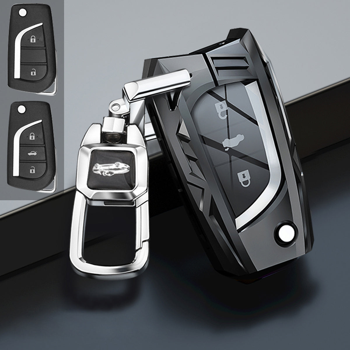 TOYOTA トヨタ車用 スマートキーケース キーカバー 質が軽い 高級金属 メカ感 かっこいい 防塵 防水の商品画像 30