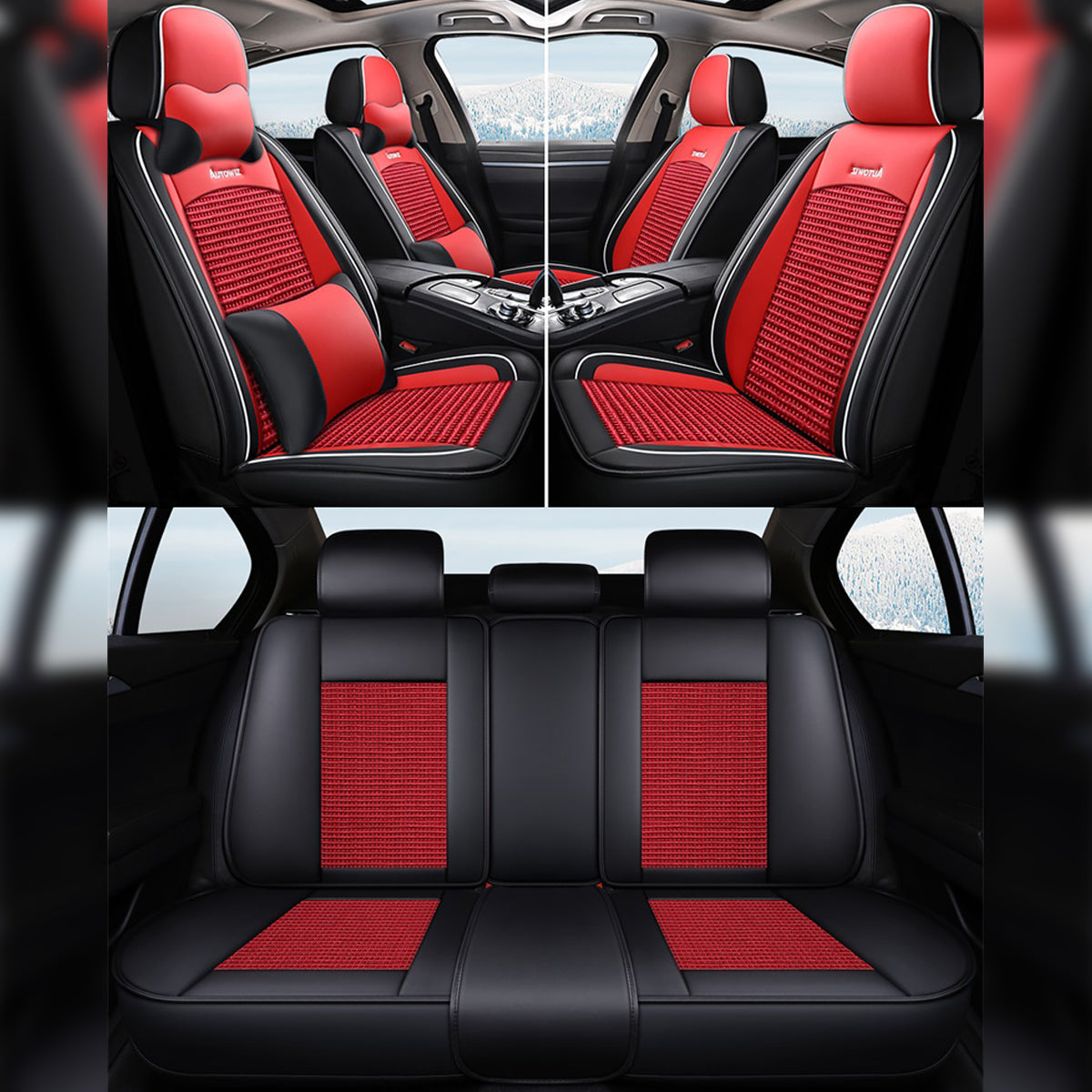 おしゃれ 汎用シートカバー クッション付き 6色レザー 防水防汚 耐久性 軽/普自動車 SUV 専用シートカバー - 防水5層構造 | iCarCompanion