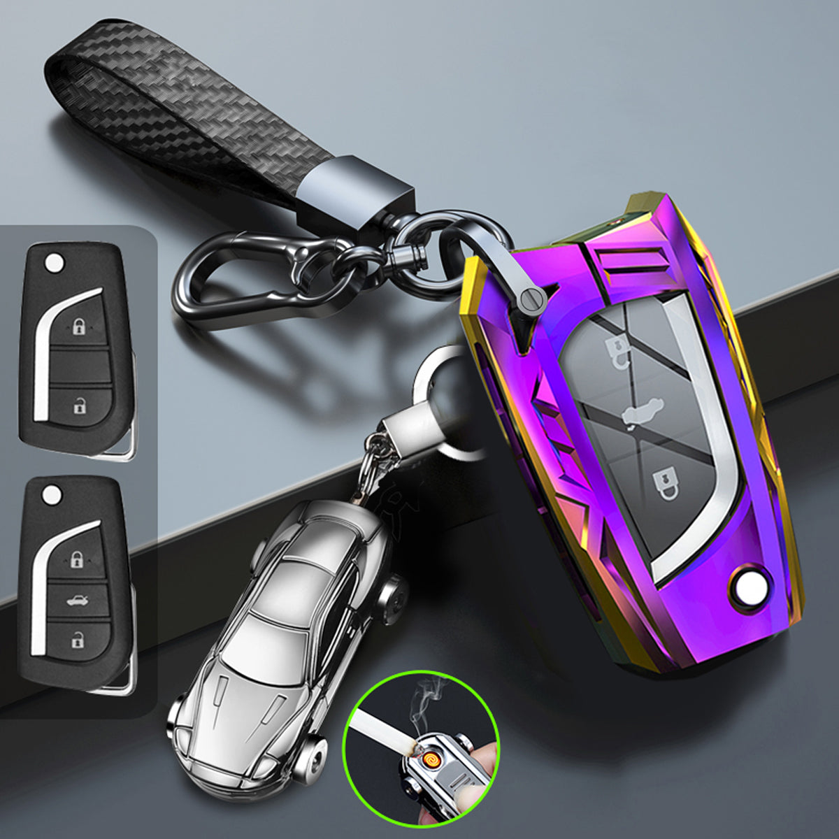 TOYOTA トヨタ車用 スマートキーケース キーカバー 質が軽い 高級金属 メカ感 かっこいい 防塵 防水の商品画像 25
