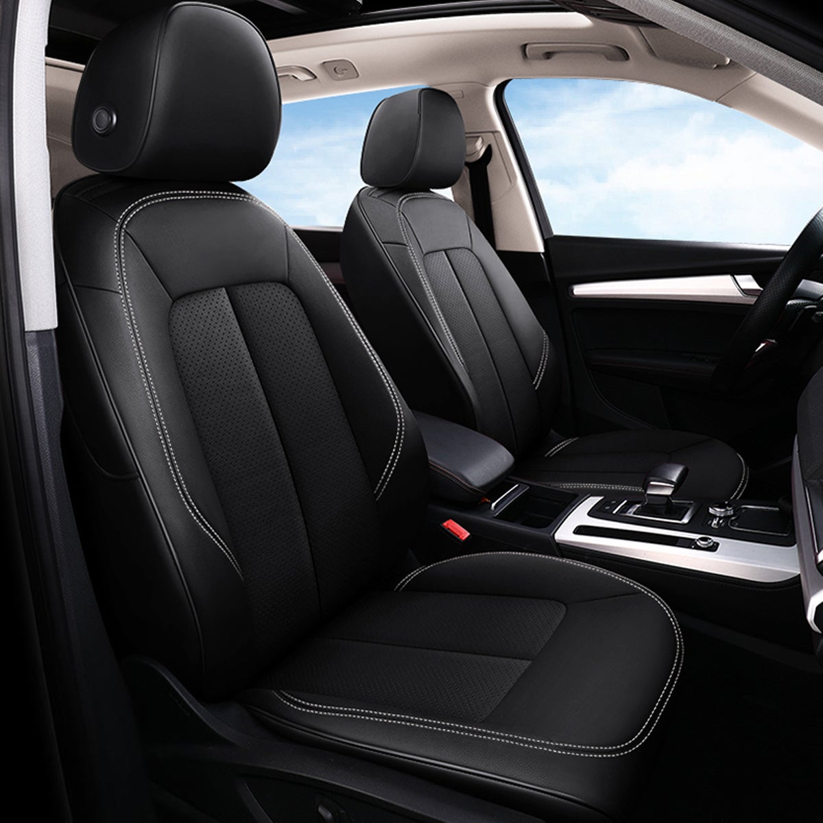 AUDIアウディ 車種専用設計 シートカバー JUSTFIT保証 13色 防水防汚 全席セット 専用シートカバー - 防水5層構造 | iCarCompanion