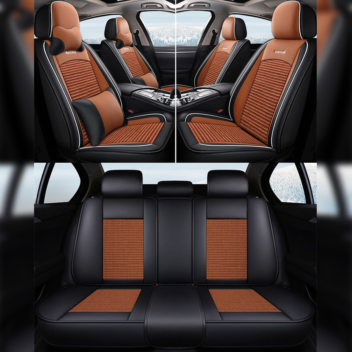 おしゃれ 汎用シートカバー クッション付き 6色レザー 防水防汚 耐久性 軽/普自動車 SUV 専用シートカバー - 防水5層構造 | iCarCompanion