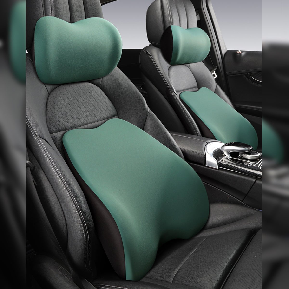 車用クッション ネックパッド ランバーサポート メモリーフォーム 姿勢 人間工学 疲労回復 専用シートクッション | iCarCompanion