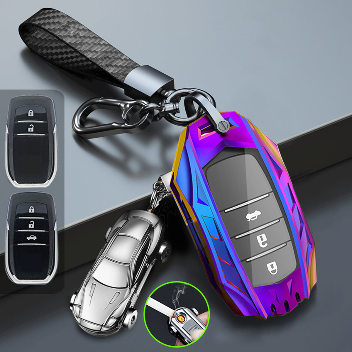 TOYOTA トヨタ車用 スマートキーケース キーカバー 質が軽い 高級金属 メカ感 かっこいい 防塵 防水の商品画像 19