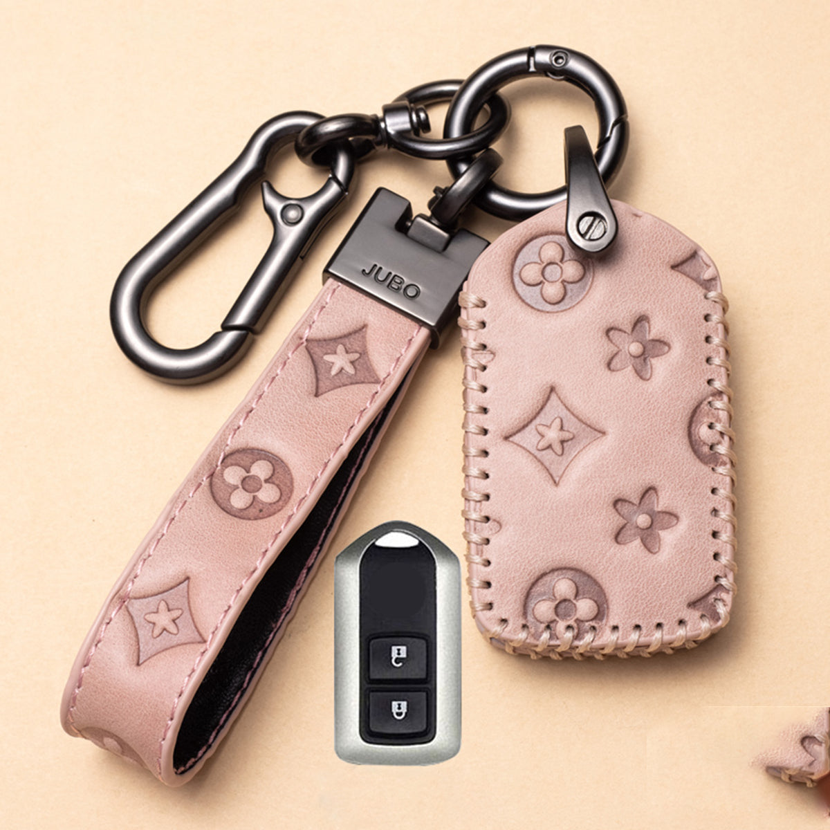 TOYOTA トヨタ車用 スマートキーケース キーカバー 高級 本革 花模様 優雅 オシャレ 軽量 鍵を保護の商品画像 18