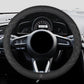 ハンドルカバー スエードレザー 高級感 四季汎用 滑り止め O型-D型 軽/普自動車 SUV 37~38CM 専用ハンドルカバー | iCarCompanion