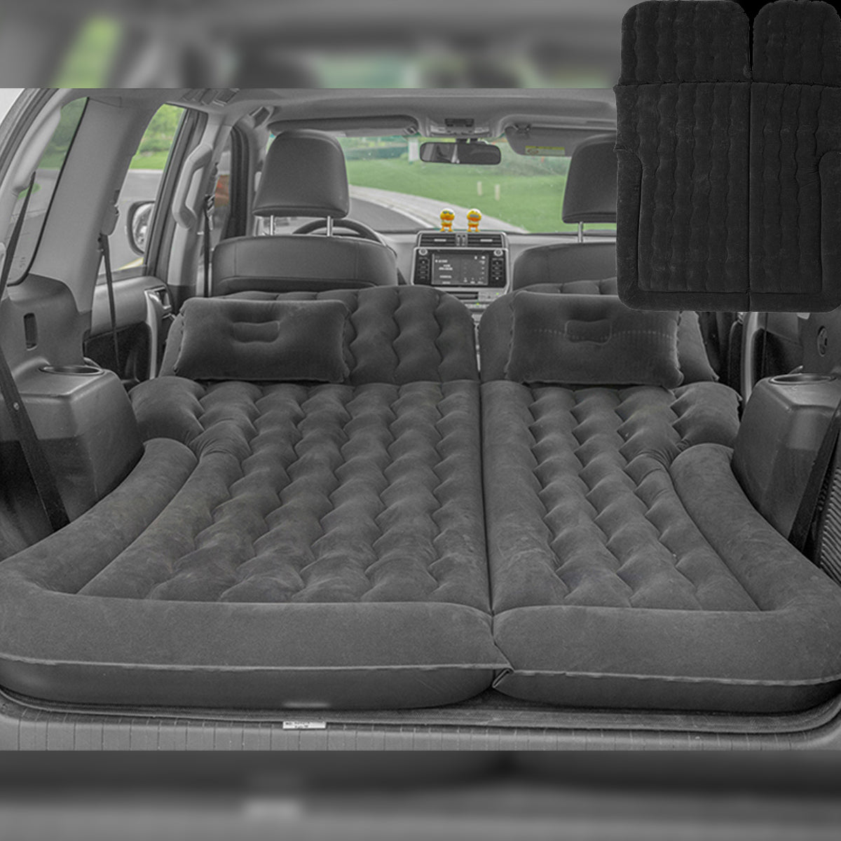 車中泊ベッド 電動ポンプ付属 カー用品 キャンプ用品 エアーベッド SUV車 普通車適用 - iCarCompanion