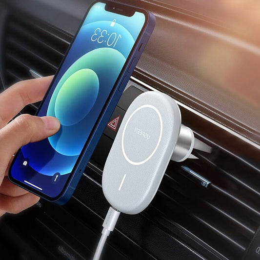 車載ホルダー ワイヤレス充電 マグネット式 エアコン吹き出し口用 スマホ iPhone 13/iPhone12 - iCarCompanion
