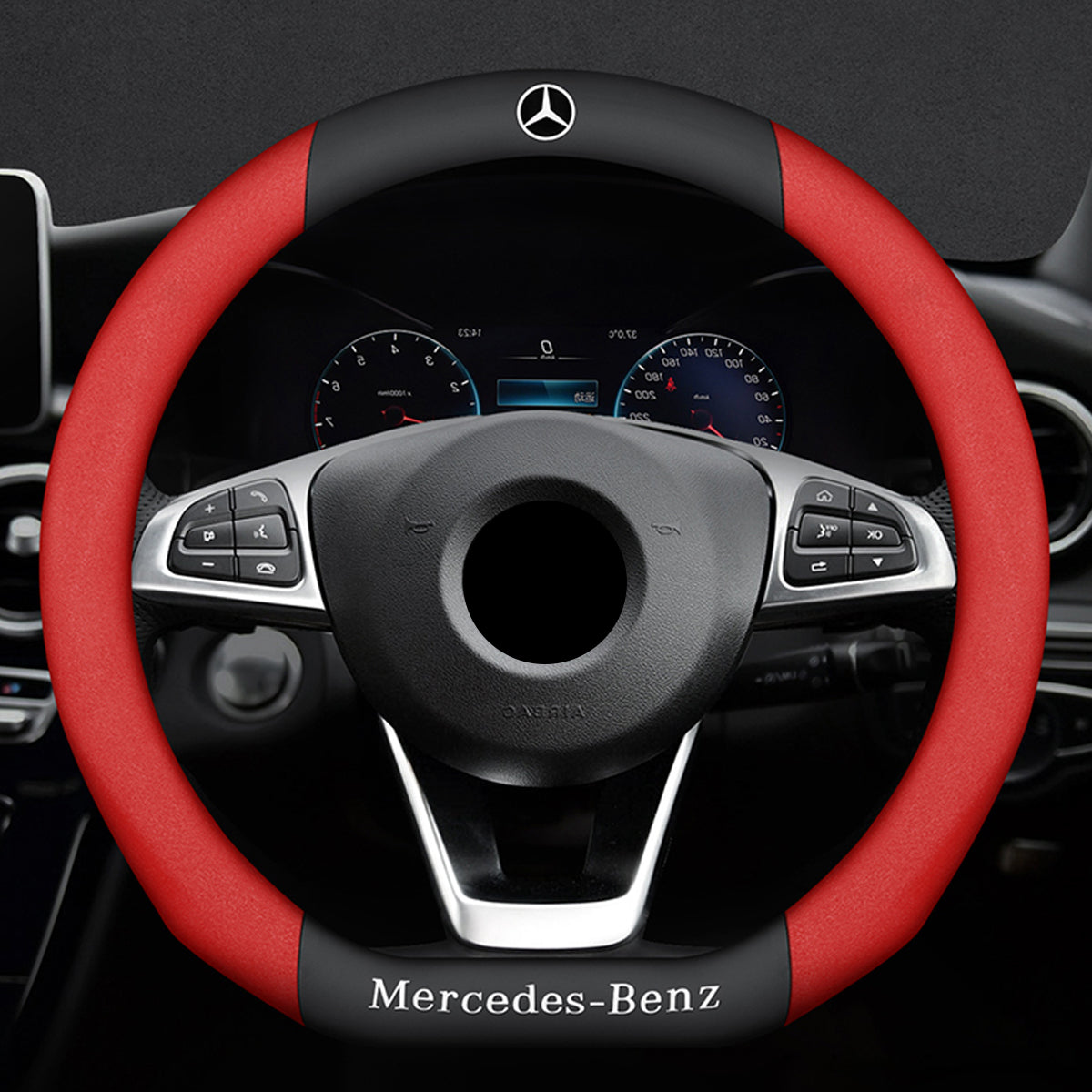 Benzベンツ  スエード  高級ハンドルカバー フィット感抜群  おしゃれ 操作性向上 四季  38CM 専用ハンドルカバー | iCarCompanion