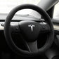 TESLAテスラ  高級スエード ハンドルカバー 手触れよし フィット感抜群 36CM D型 専用ハンドルカバー | iCarCompanion