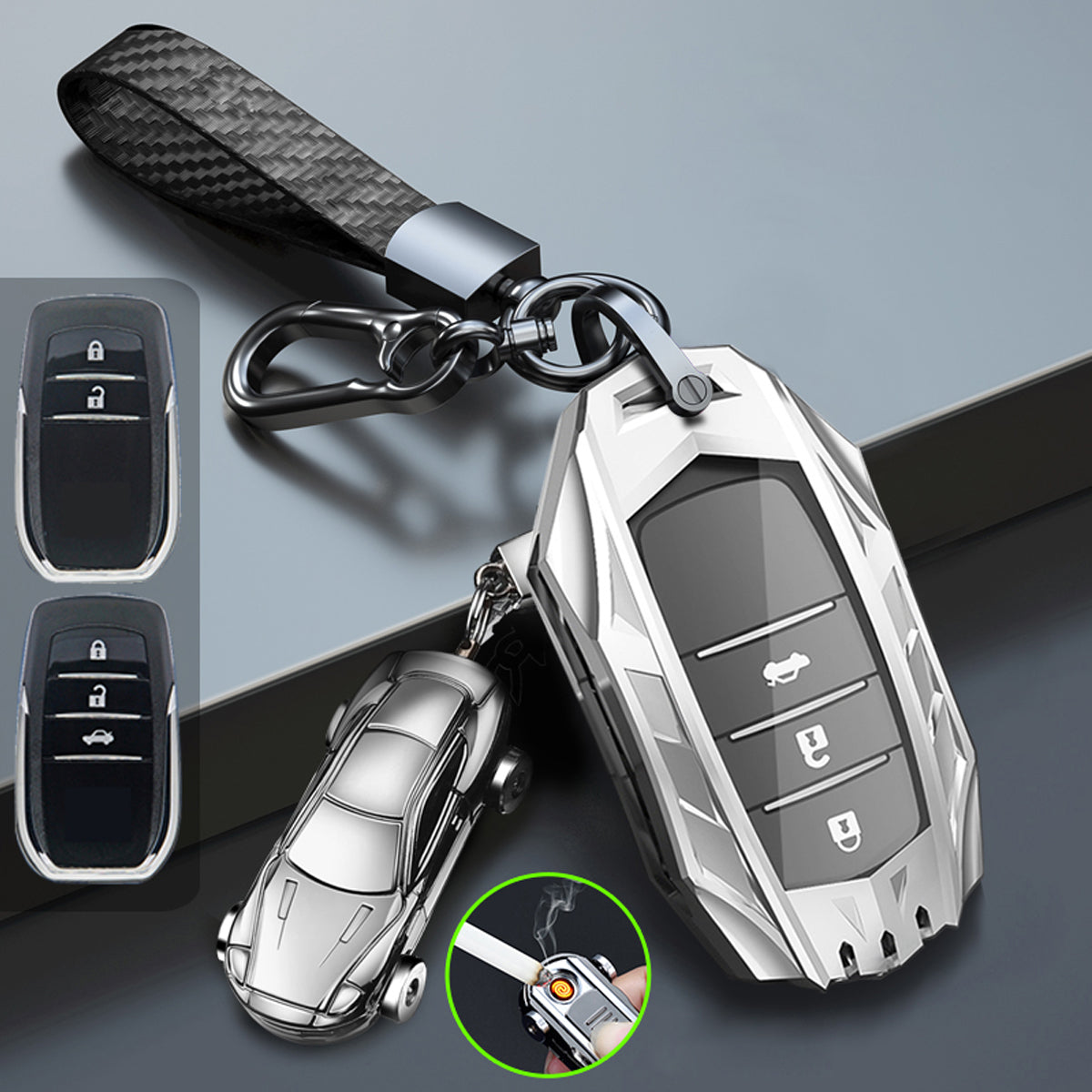 TOYOTA トヨタ車用 スマートキーケース キーカバー 質が軽い 高級金属 メカ感 かっこいい 防塵 防水の商品画像 20