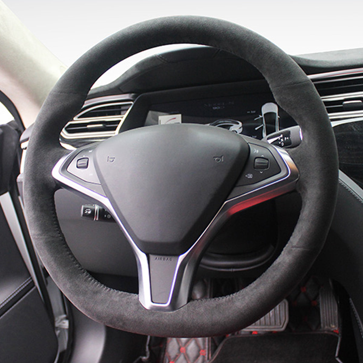 TESLAテスラModel3/Y/X/S アルカンターラ 高級ハンドルカバー  編み込み式 オーダーメイド 専用ハンドルカバー | iCarCompanion