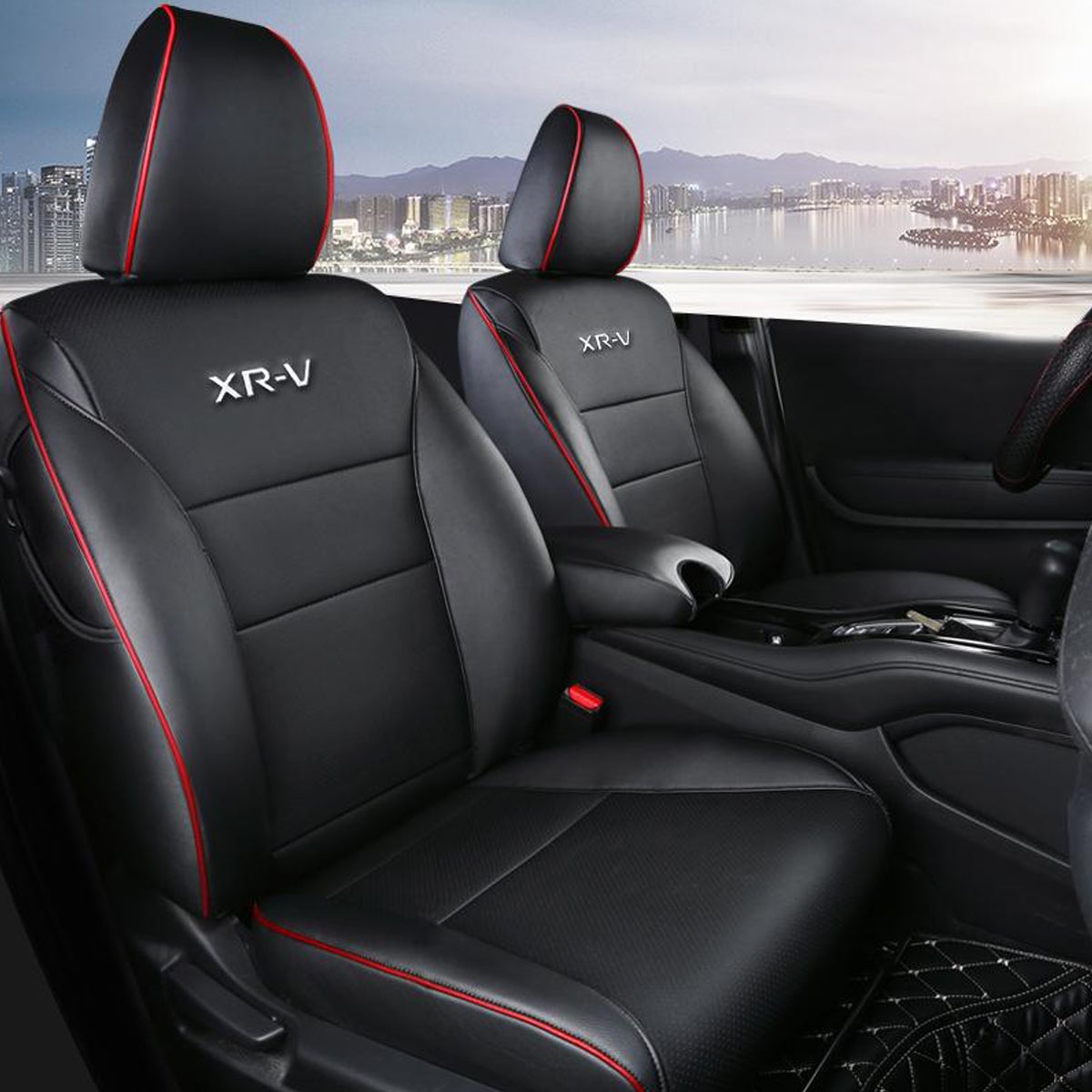ホンダXR-V専用 フィット感抜群 高級シートカバー ロゴ入り 防水防汚 全席セット 専用シートカバー - 防水5層構造 | iCarCompanion