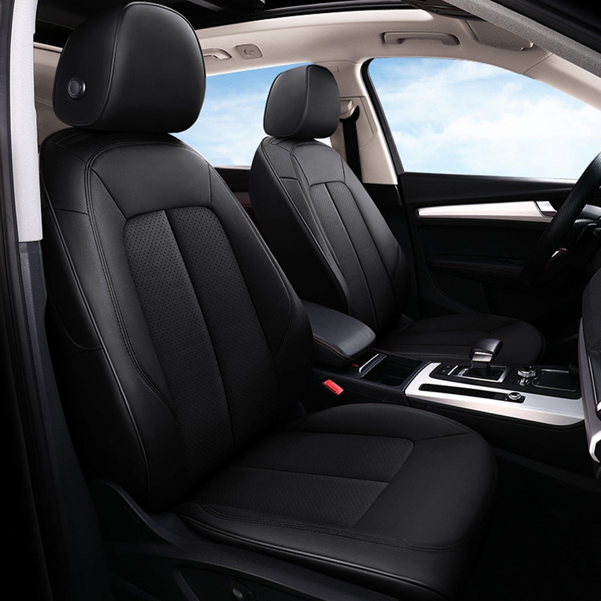 AUDIアウディ 車種専用設計 シートカバー JUSTFIT保証 13色 防水防汚 全席セット 専用シートカバー - 防水5層構造 | iCarCompanion