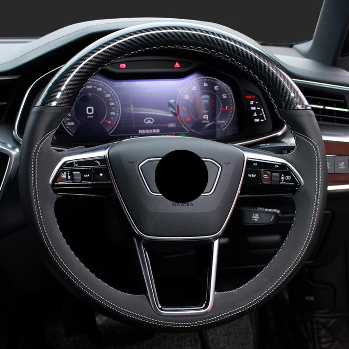AUDI アウディ 本革 桃ノ木  オーダーメイド ハンドルカバー 編み込み式  握り感抜群 通気性よし 専用ハンドルカバー | iCarCompanion