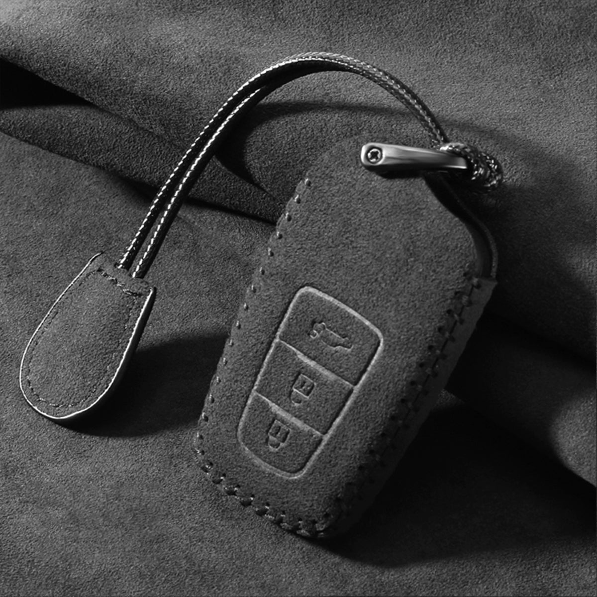 TOYOTAトヨタ車用 キーケース キーカバー ALCANTARA スエード素材 高級感 鍵を保護 汚れ&滑り＆傷防止