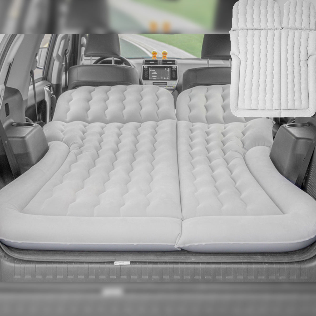 車中泊ベッド 電動ポンプ付属 カー用品 キャンプ用品 エアーベッド SUV車 普通車適用 - iCarCompanion