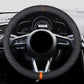 ハンドルカバー スエードレザー 高級感 四季汎用 滑り止め O型-D型 軽/普自動車 SUV 37~38CM 専用ハンドルカバー | iCarCompanion