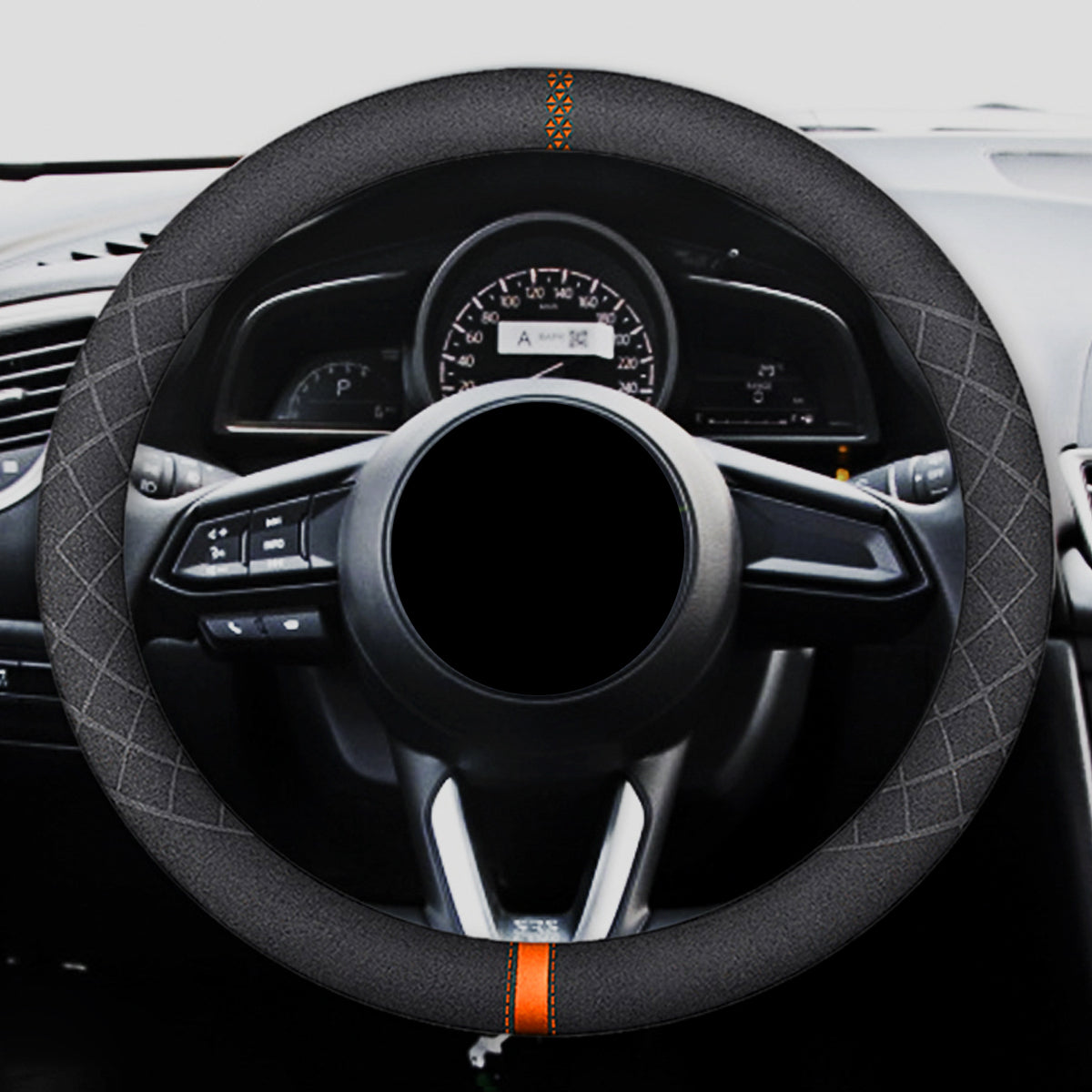 ハンドルカバー スエードレザー 高級感 四季汎用 滑り止め O型-D型 軽/普自動車 SUV 37~38CM 専用ハンドルカバー | iCarCompanion