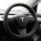 TESLAテスラ  高級スエード ハンドルカバー 手触れよし フィット感抜群 36CM D型 専用ハンドルカバー | iCarCompanion