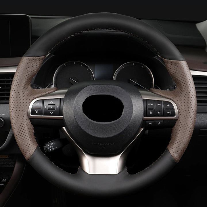 LEXUS レクサス Alcantara 本革 スエード ハンドルカバー 編み込み式 オーダーメイド