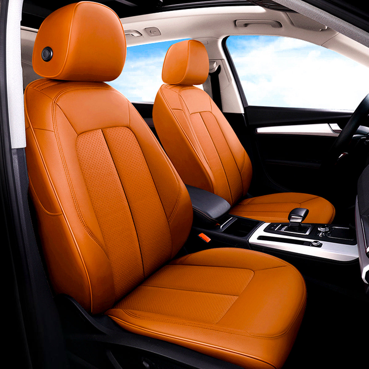 AUDIアウディ 車種専用設計 シートカバー JUSTFIT保証 13色 防水防汚 全席セット 専用シートカバー - 防水5層構造 | iCarCompanion