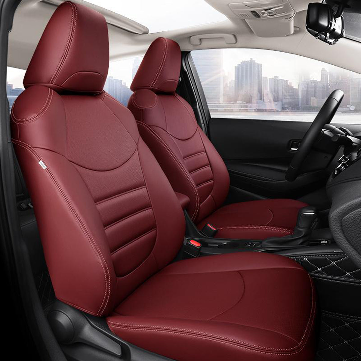 TOYOTAトヨタ 防水レザー 高級シートカバー おしゃれ 5色 オーダーメイド 全席セット 専用シートカバー - 防水5層構造 | iCarCompanion