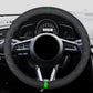 ハンドルカバー スエードレザー 高級感 四季汎用 滑り止め O型-D型 軽/普自動車 SUV 37~38CM 専用ハンドルカバー | iCarCompanion