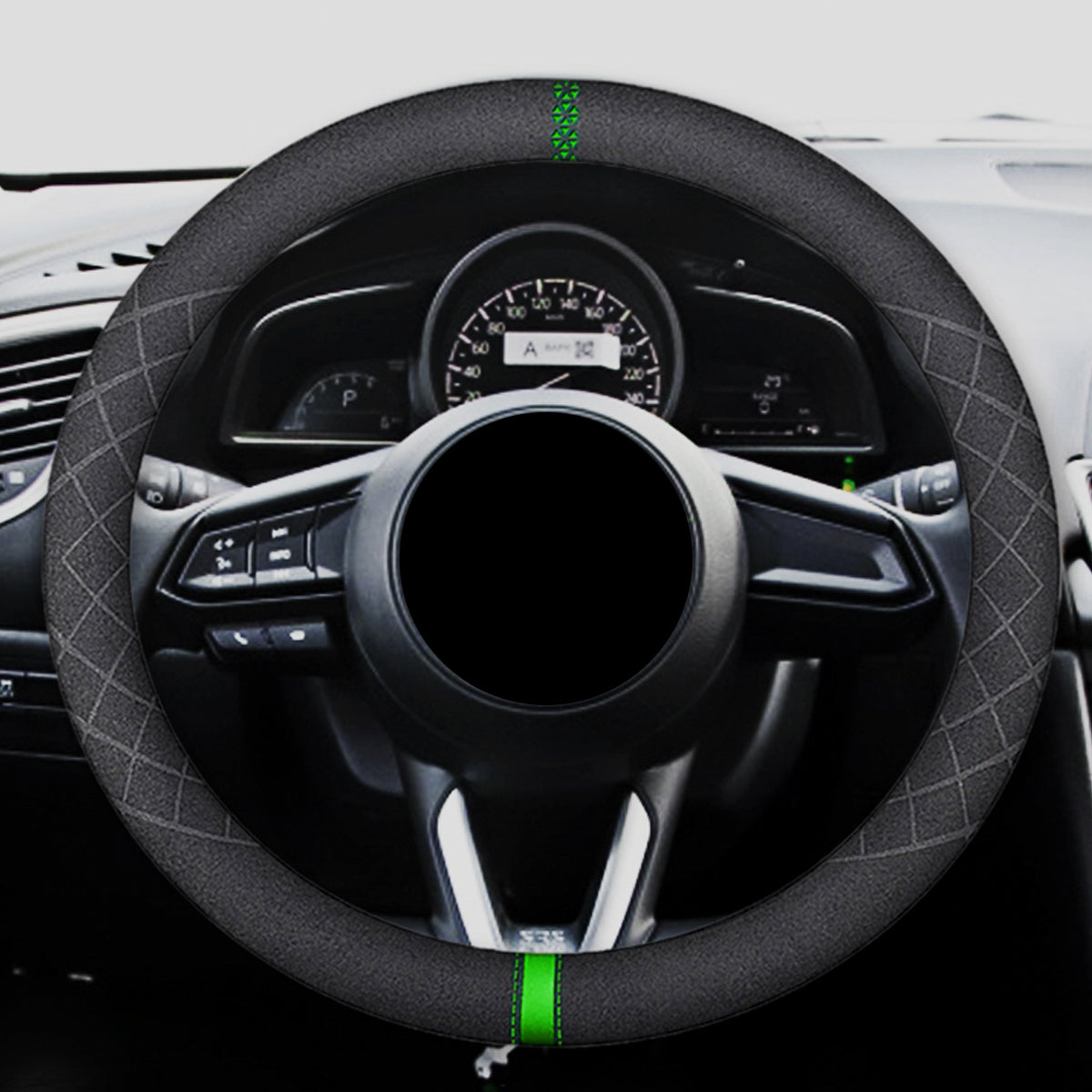 ハンドルカバー スエードレザー 高級感 四季汎用 滑り止め O型-D型 軽/普自動車 SUV 37~38CM 専用ハンドルカバー | iCarCompanion