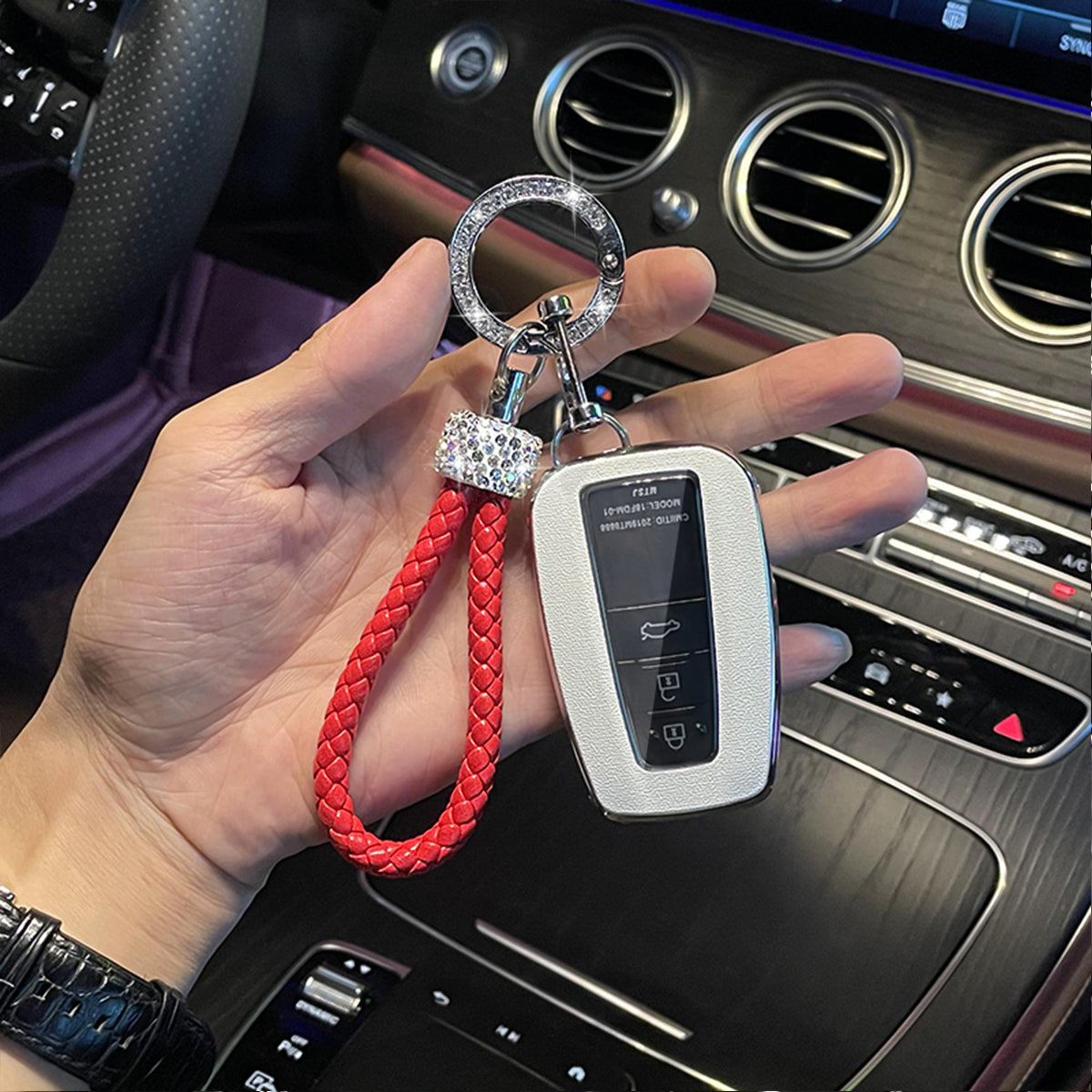 TOYOTA 車用 キーケース キーカバー 高級感 オシャレ 耐摩耗 耐久性 高品質レザー 傷 汚れ防止 軽量 防水 鍵を保護